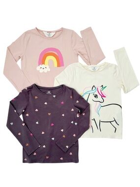 3 H&M girls size 6X-7 long sleeve tops